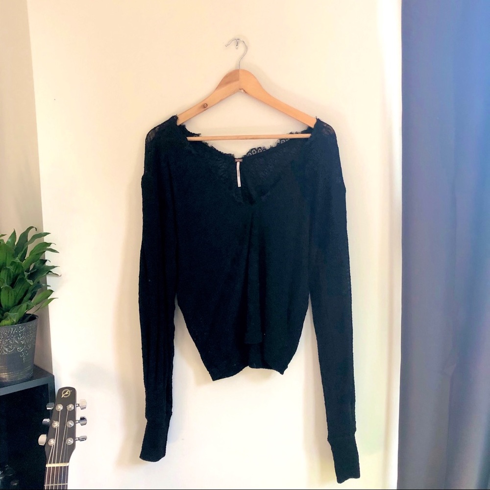 Free People V-neck sweater top